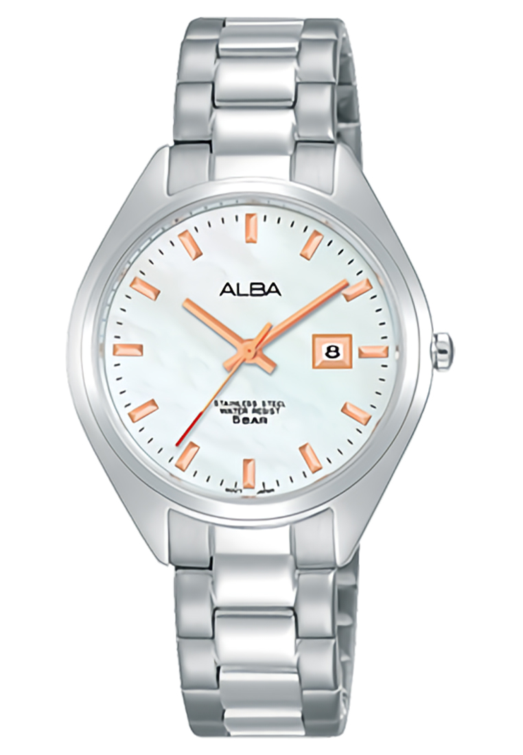 Alba - Jam Tangan Analog Wanita - Silver - Stainless Steel Bracelet - AH7Q11X1