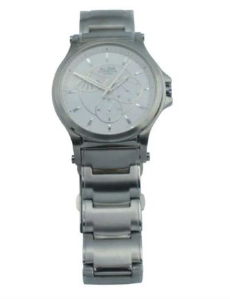 Alba Jam Tangan Pria Alba Classic Vintage AP2003 AP2003X1 Strap Stainless Steel Silver White Dial Or