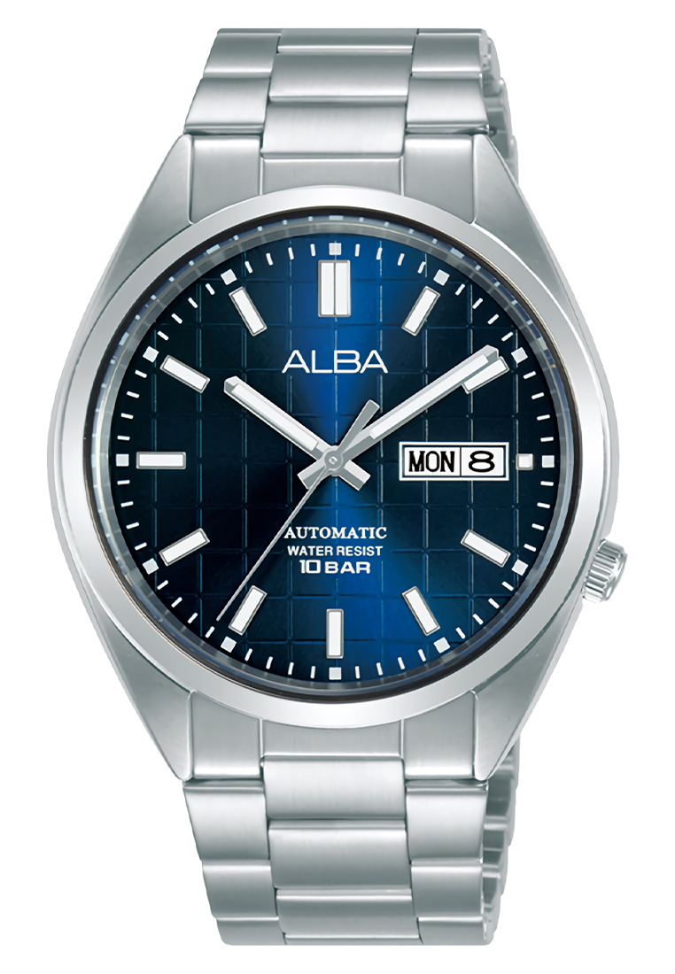 Alba Mechanical - Jam Tangan Automatic Pria - Silver Blue - Stainless Steel Bracelet - AL4317X1