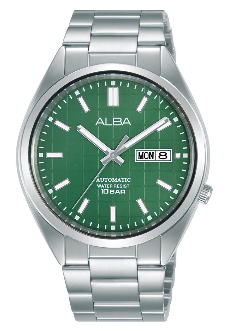 Alba Mechanical - Jam Tangan Automatic Pria - Silver Green - Stainless Steel Bracelet - AL4319X1