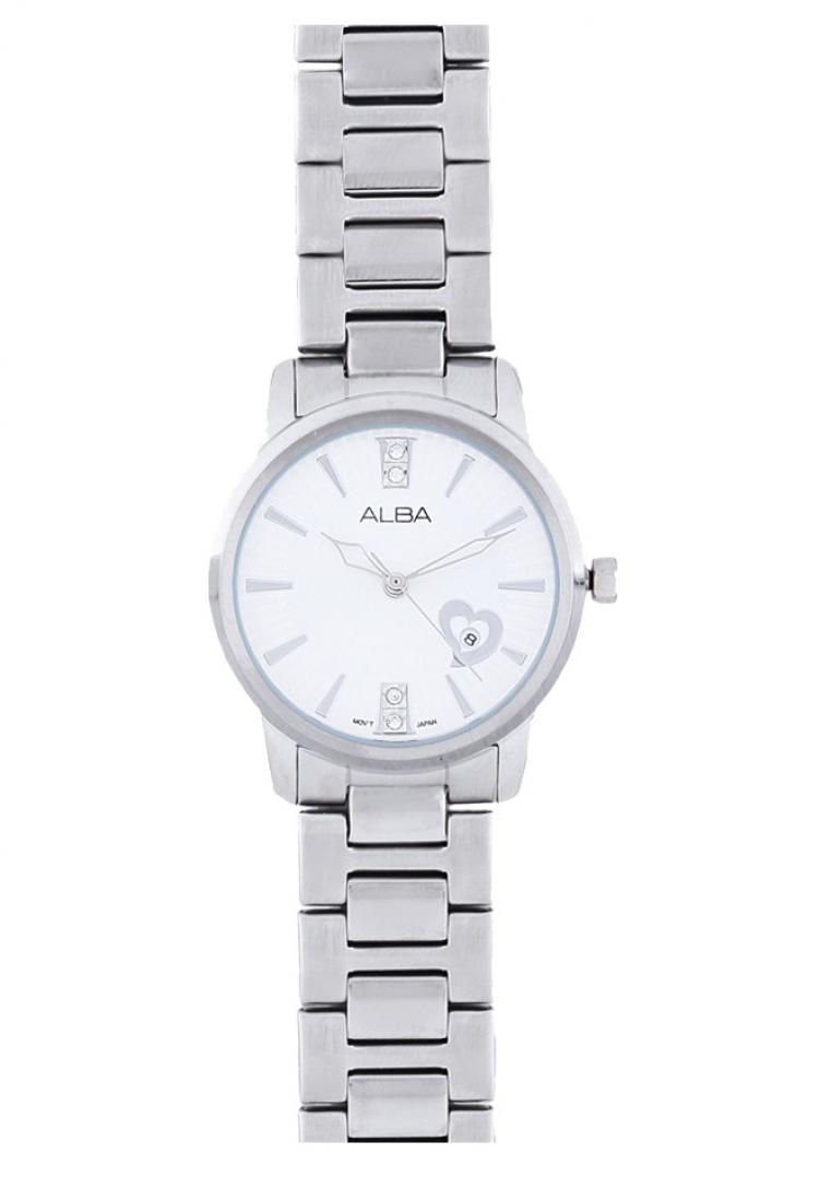 Alba Jam Tangan Wanita Alba Ladies AH7D45 Strap Stainless Steel Silver