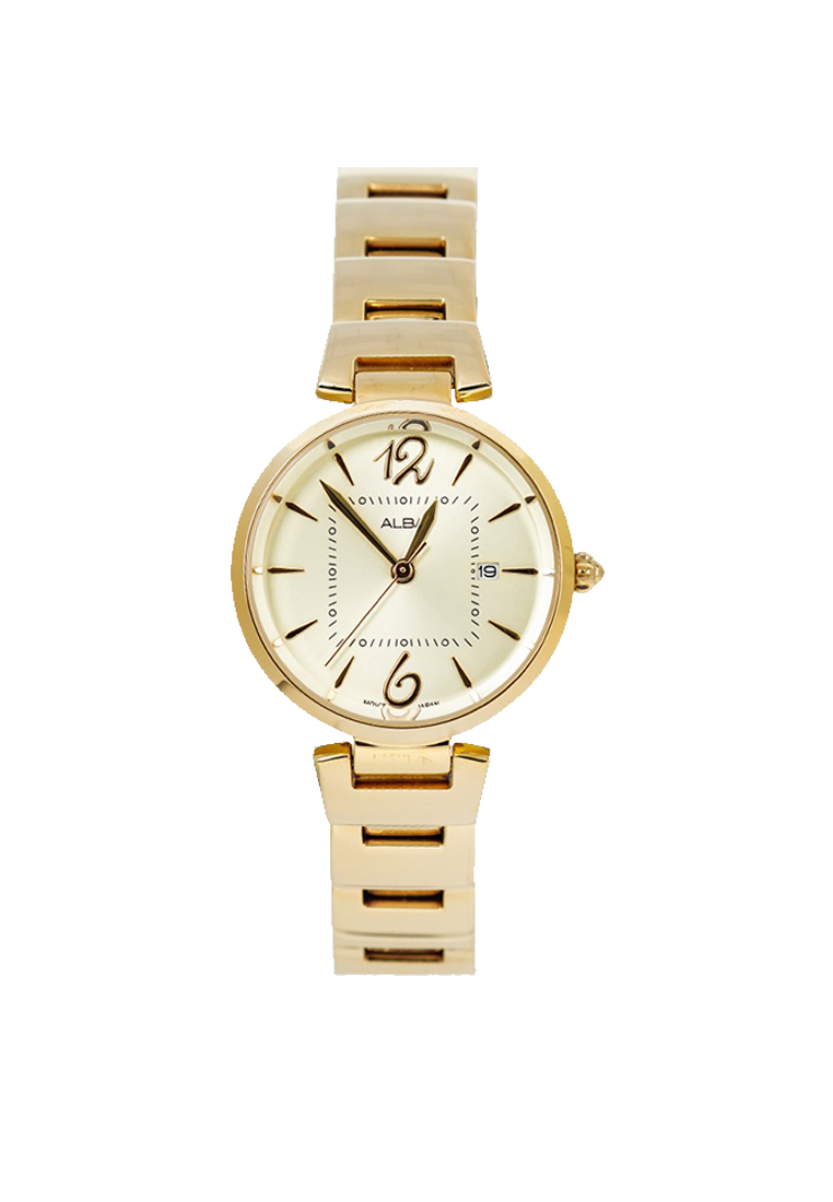 Alba Jam Tangan Wanita Alba Original Garansi Resmi AH7R04 AH7R04X1 Strap Stainless Steel Gold