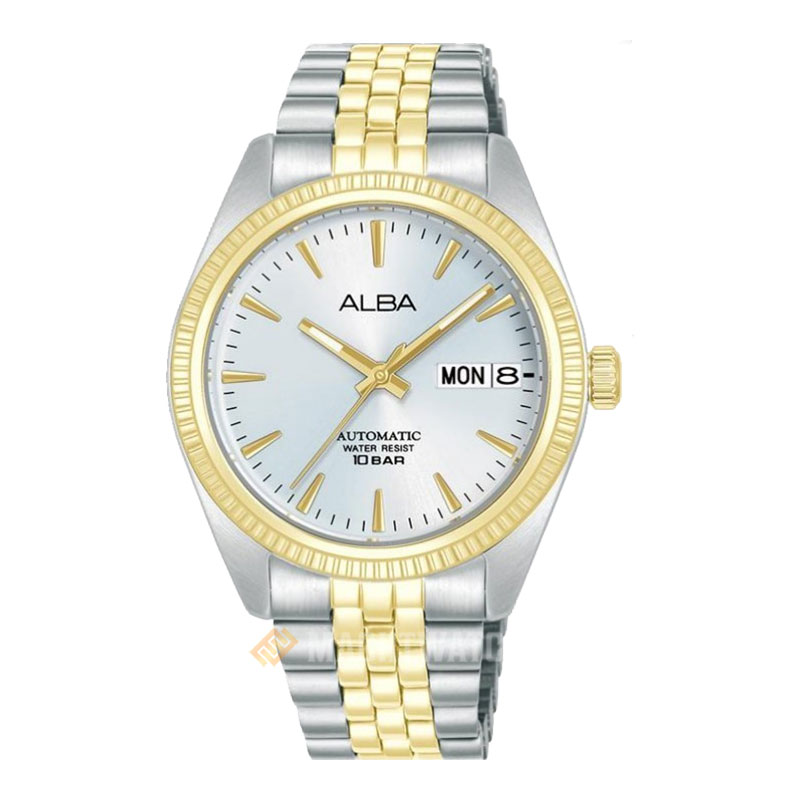 Alba Jam Tangan Wanita Alba AL4798X1 Ladies Automatic Silver Dial Dual Tone Stainless Steel Strap