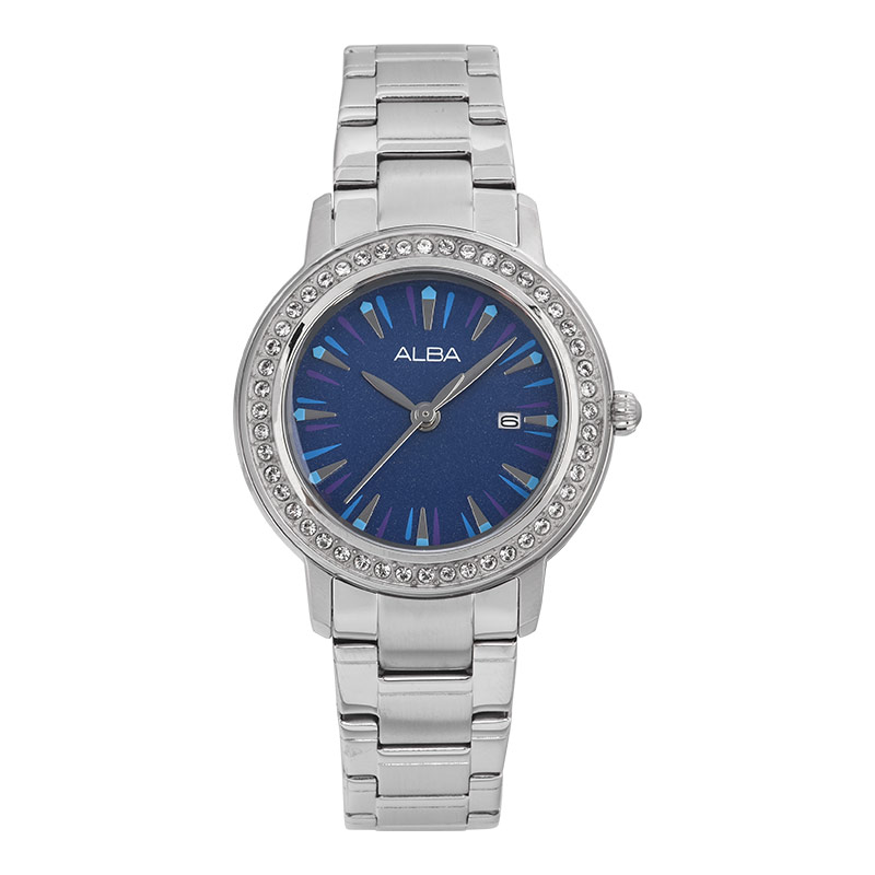 Alba Jam Tangan Wanita Alba AH7DL3X1 Ladies Blue Dial Stainless Steel Strap