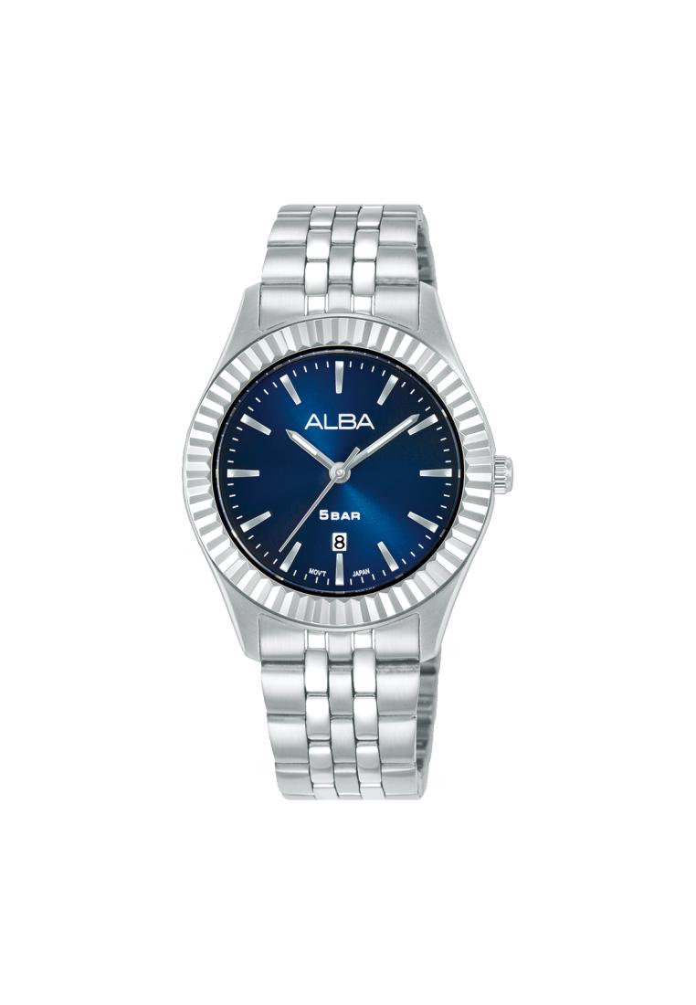 Alba Jam Tangan Wanita Alba AH7FG1 AH7FG1X1 Ladies Analog Blue Dial Color Biru Stainless Steel Strap