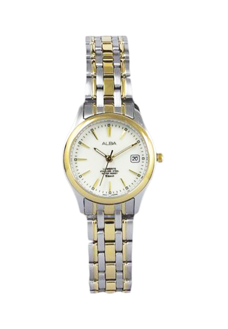 Alba Jam Tangan Wanita Alba Original Garansi Resmi AXT854 AXT854X1 Strap Dual Tone Stainless Steel S