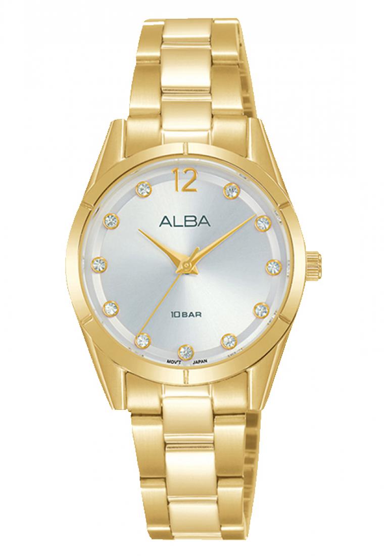 Alba Jam Tangan Wanita Alba Original Garansi Resmi AH8740 AH8740X1 Strap Stainless Steel Gold Emas