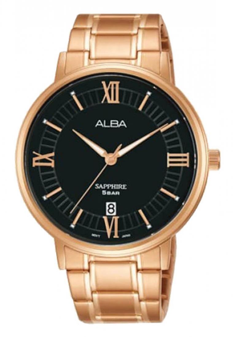 Alba Jam Tangan Pria Alba Original Garansi Resmi AS9L58 AS9L58X1 Strap Stainless Steel Rose Gold Ang