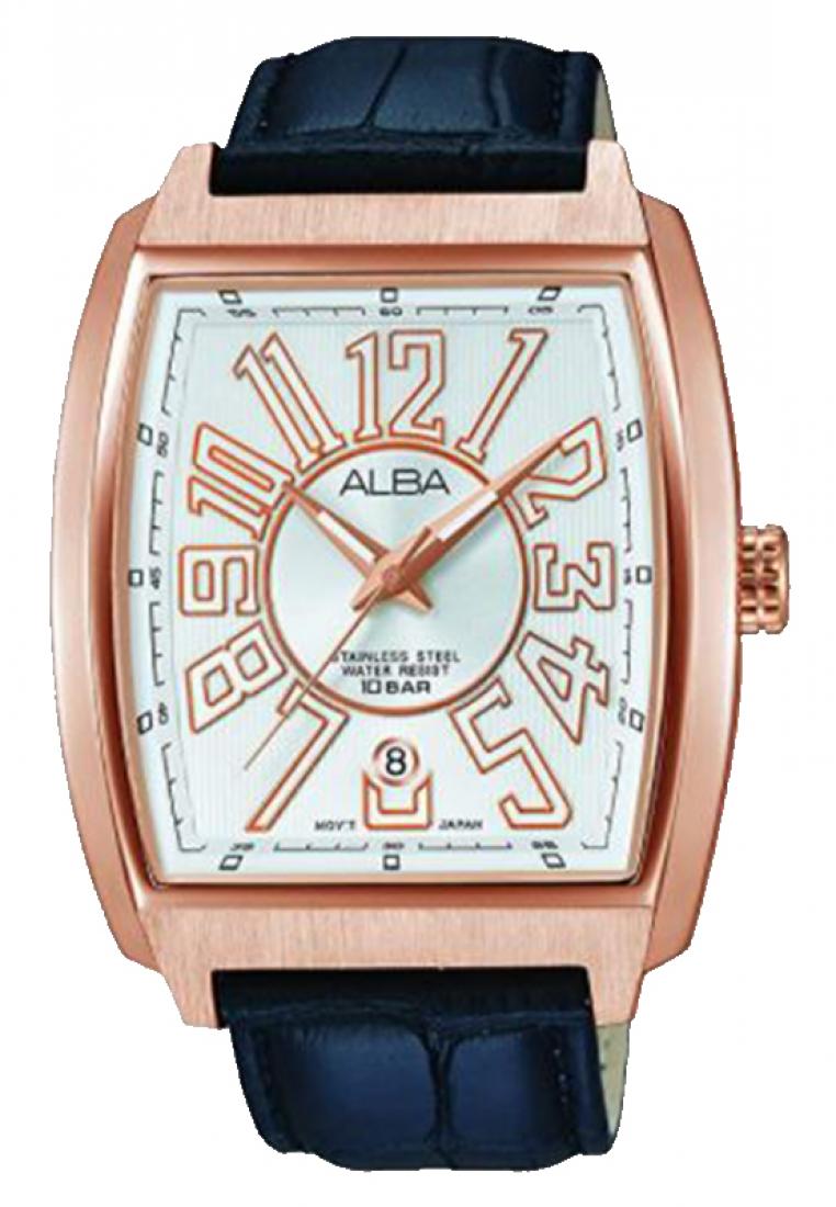 Alba Jam Tangan Pria Alba Original Garansi Resmi AS9C60 AS9C60X1 Strap Black Leather