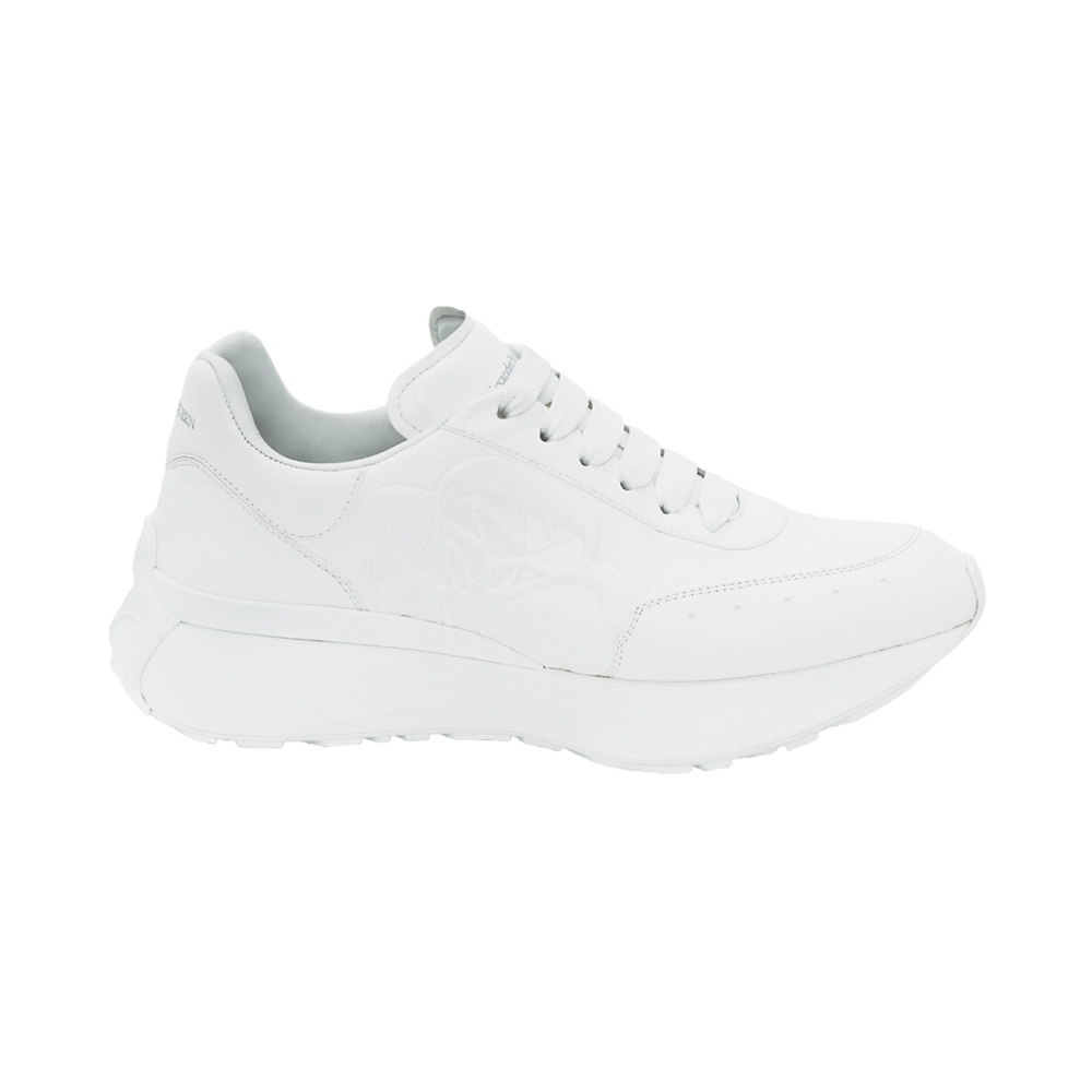 Alexander McQueen Sprint Runner Patched Silhouette All White