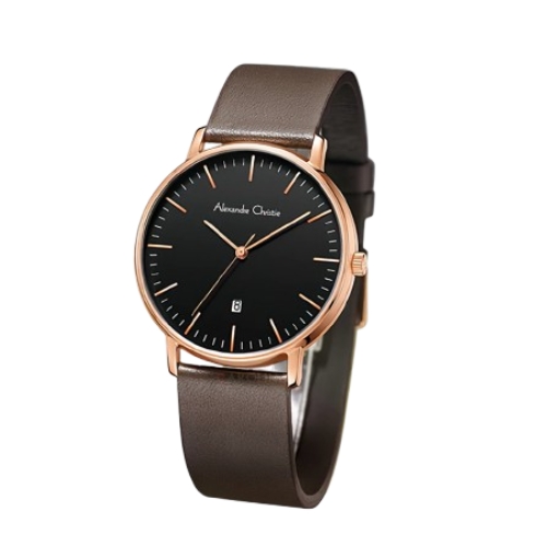 Alexandre Christie Jam Tangan Pria Alexandre Christie AC 8420 MD LRGBA Leather Strap