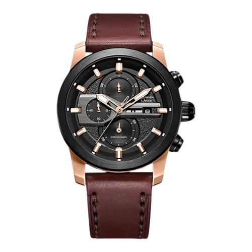 Alexandre Christie Jam Tangan Pria Alexandre Christie Chronograph AC 6562 MC LBRBA Men Leather Strap