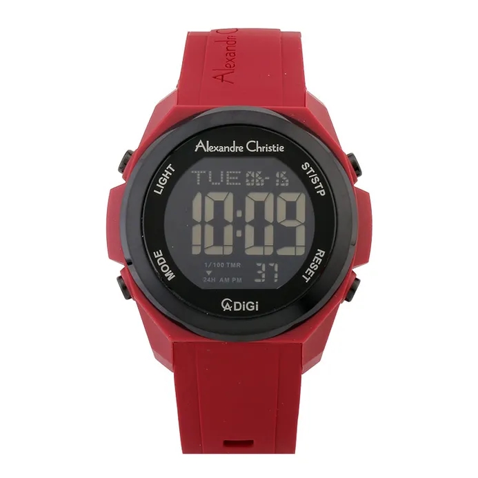 Alexandre Christie Jam Tangan Pria Alexandre Christie Digital AC 9342 MH RIGBARE Men Rubber Strap