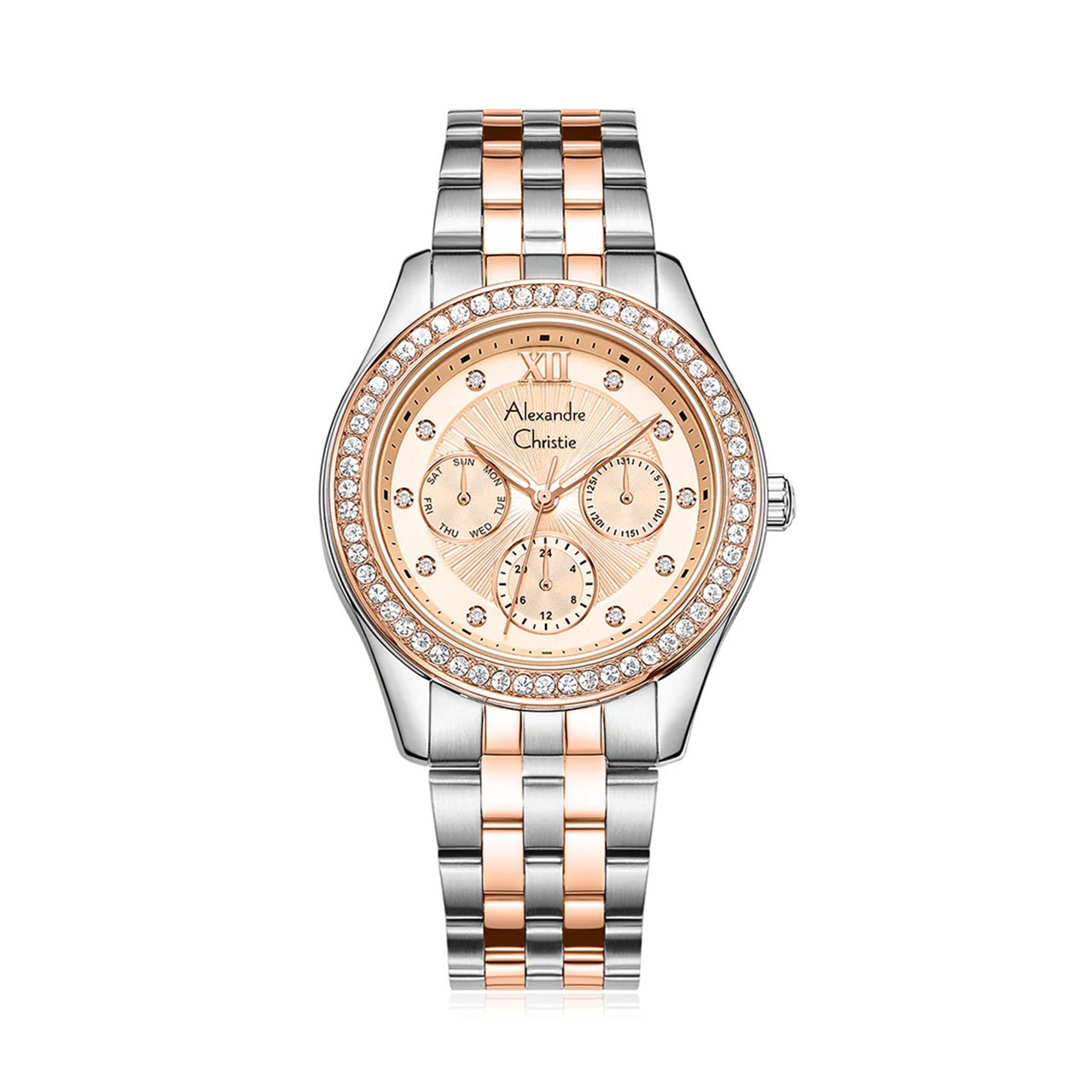 Alexandre Christie Jam Tangan Wanita - Silver Roegold - Stainless Steel - 2496 BFBTRLN2
