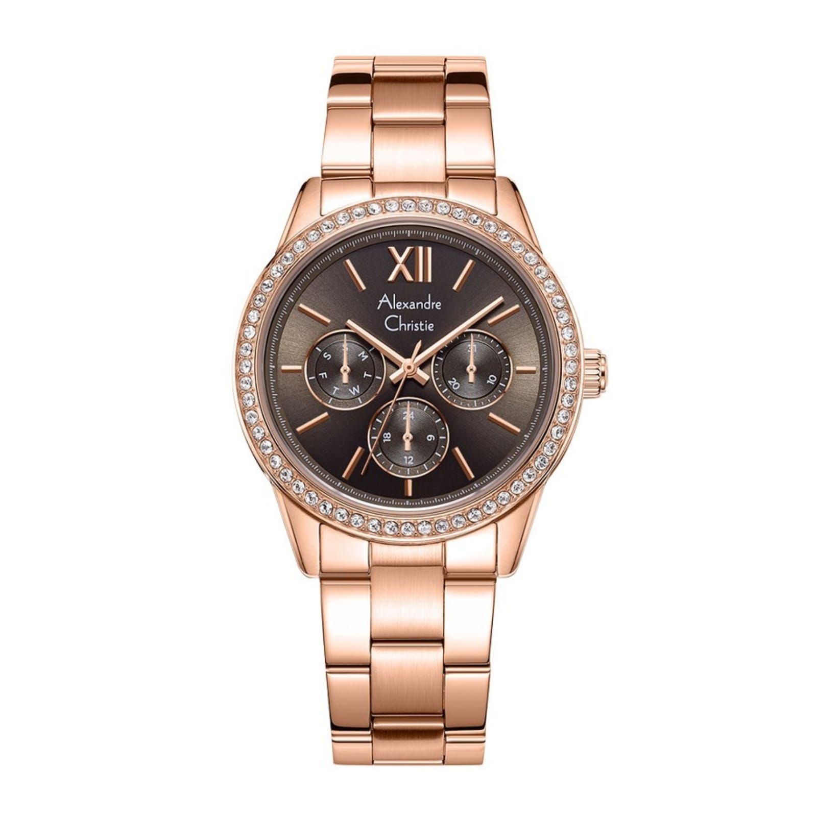 Alexandre Christie 2A46 Rosegold Dasar Coklat Cewek