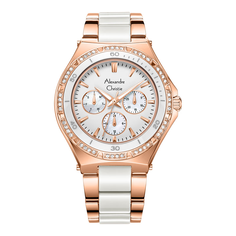 Alexandre Christie Jam Tangan Wanita Alexandre Christie Multifunction AC 2294 BF BRGMS Silver Dial D