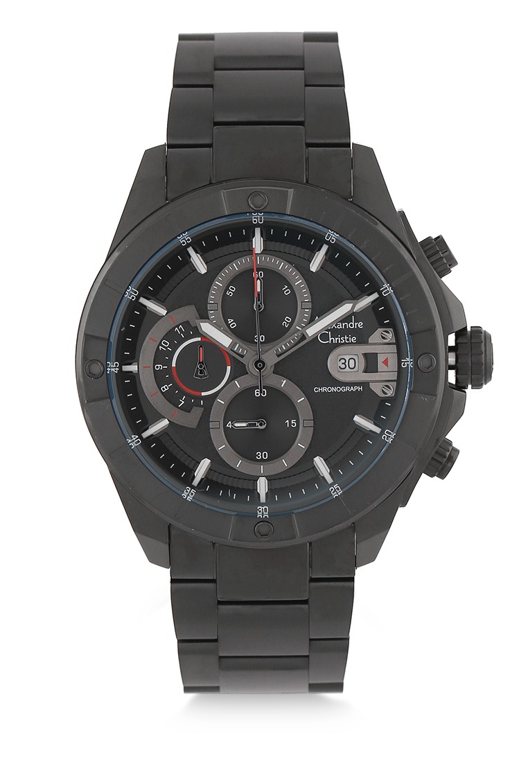 Alexandre Christie Jam Tangan Pria - Black - Stainless Steel - 6631 MCBIPBA