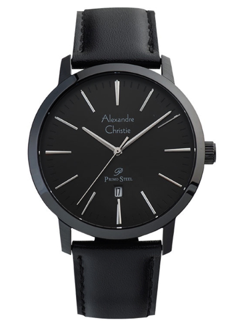ALEXANDRE CHRISTIE AC 1028 FULL BLACK LEATHER MAN MDLIPBA