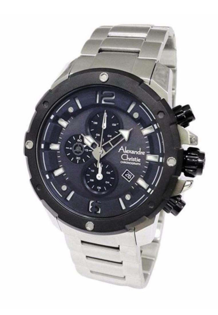 ALEXANDRE CHRISTIE AC 6410 SILVER BLACK MAN MCBTBBASL