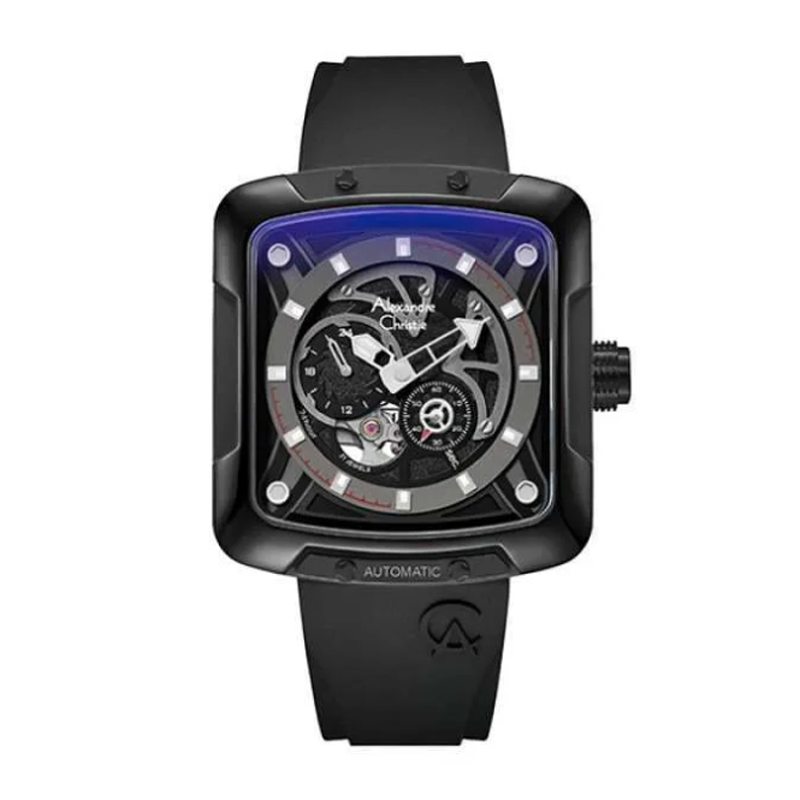 Alexandre Christie AC 3030 Black Rubber Automatic GARIPBA