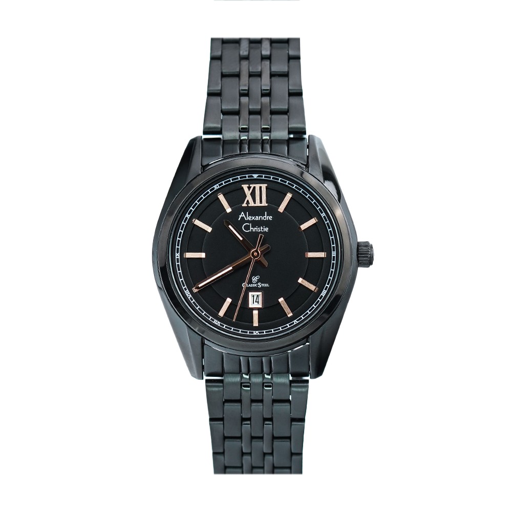 Alexandre Christie Jam Tangan Wanita Alexandre Christie Classic Steel AC 8501 LD BIPBARG Women Stain