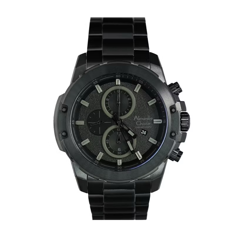Alexandre Christie Jam Tangan Pria Alexandre Christie Chronograph AC 6583 MC BIPBA Stainless Steel