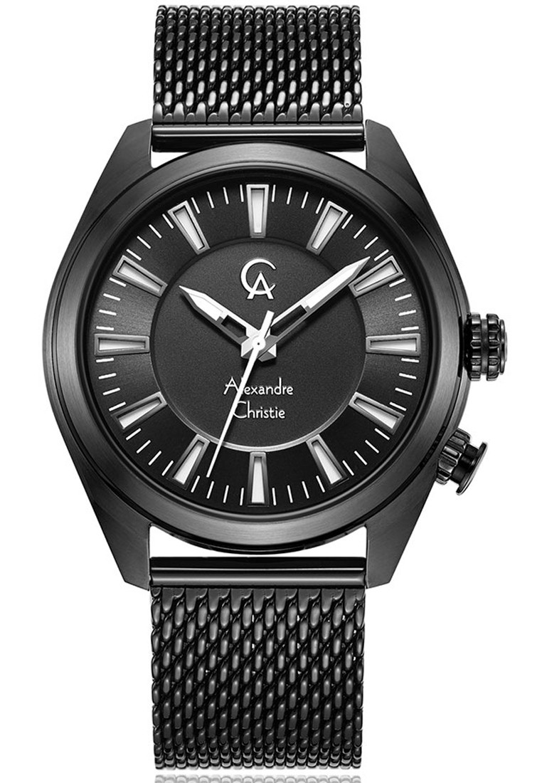 Alexandre Christie Jam Tangan Pria - Black - Tali Pasir - 8630 MHBIPBA