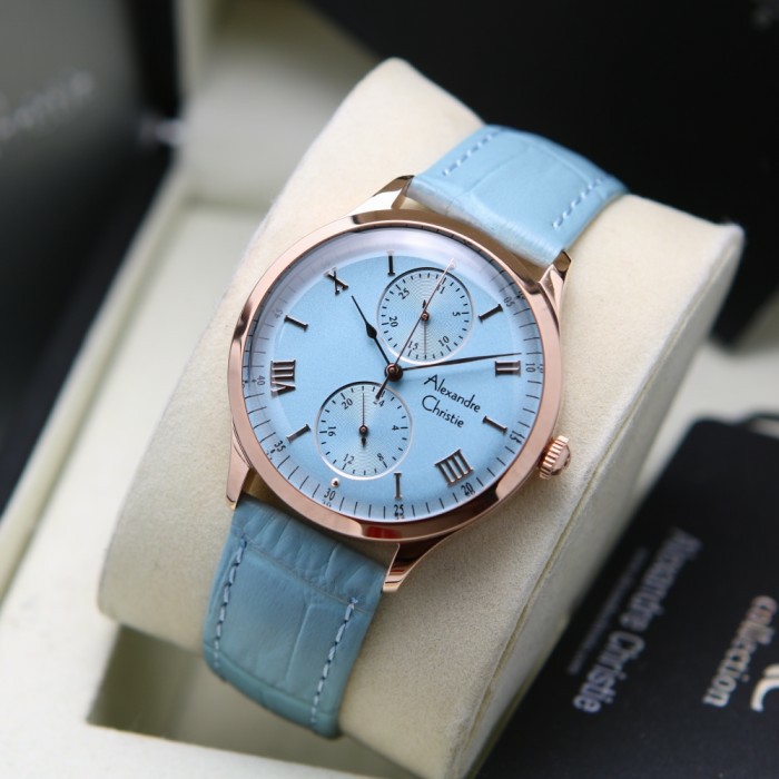 Alexandre Christie 2943 Rosegold kulit biru cewek