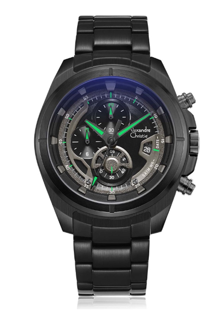 ALEXANDRE CHRISTIE AC 6622 BLACK GREEN STEEL MCBIPBABU