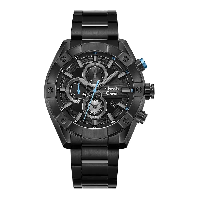 Alexandre Christie Jam Tangan Pria Alexandre Christie Chronograph AC 6604 MC BIPBABU Stainless Strap