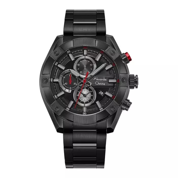 Alexandre Christie Jam Tangan Pria Alexandre Christie Chronograph AC 6604 MC BIPBARE Stainless Strap