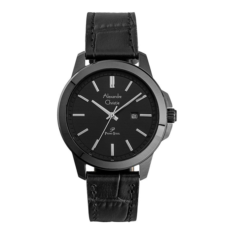 Alexandre Christie Jam Tangan Wanita Alexandre Christie Primo Steel AC 1017 LD LIPBA Black Dial Blac