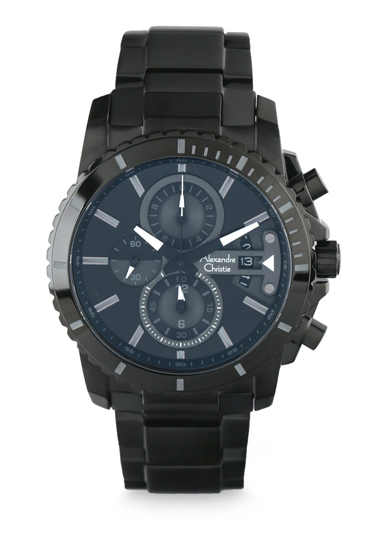 Alexandre Christie Jam Tangan Pria - Black - Stainless Steel - 6532 MCBIPBA