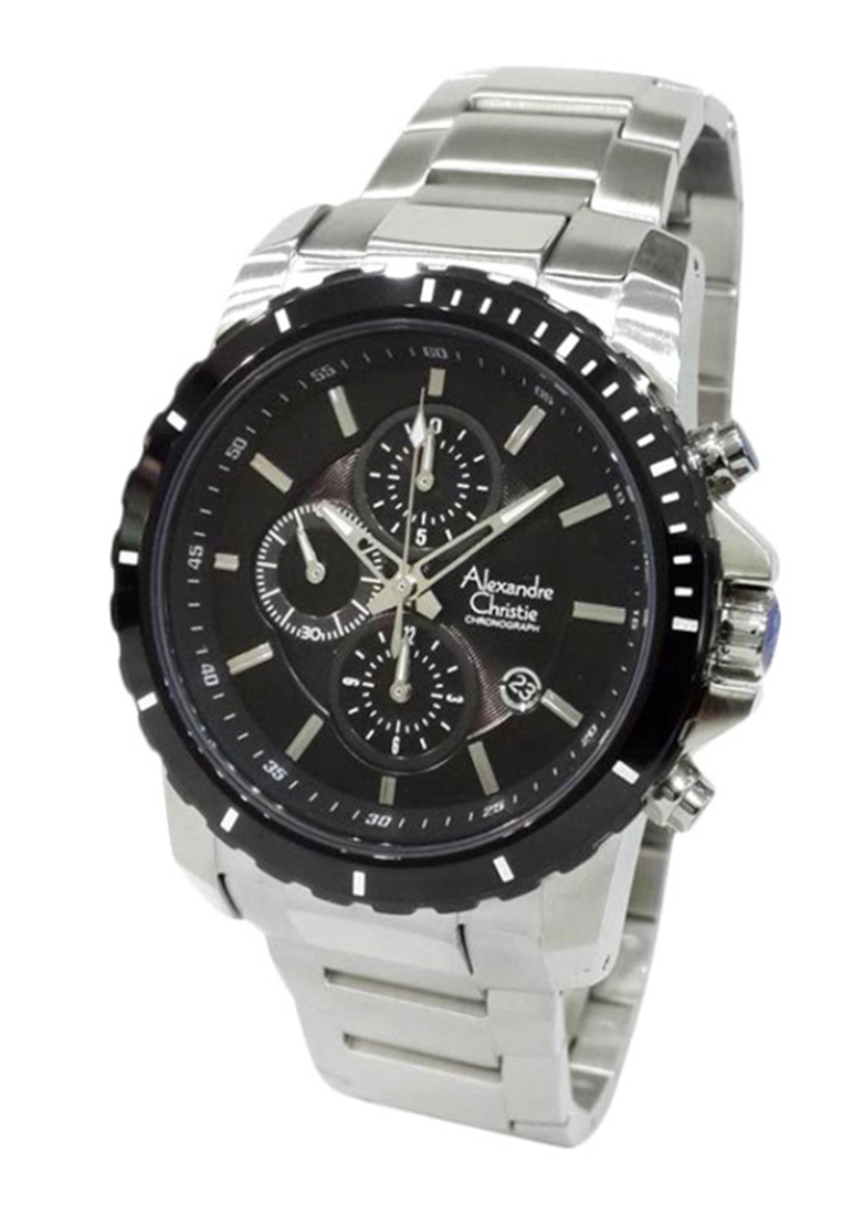 ALEXANDRE CHRISTIE AC 6141 SILVER BLACK MAN MCBTBBA