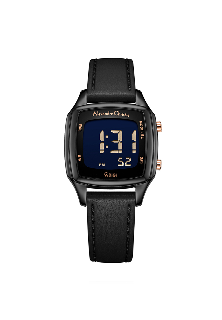 Alexandre Christie AC 9355 LHLIPBARG Jam Tangan Wanita Digital Leather Strap