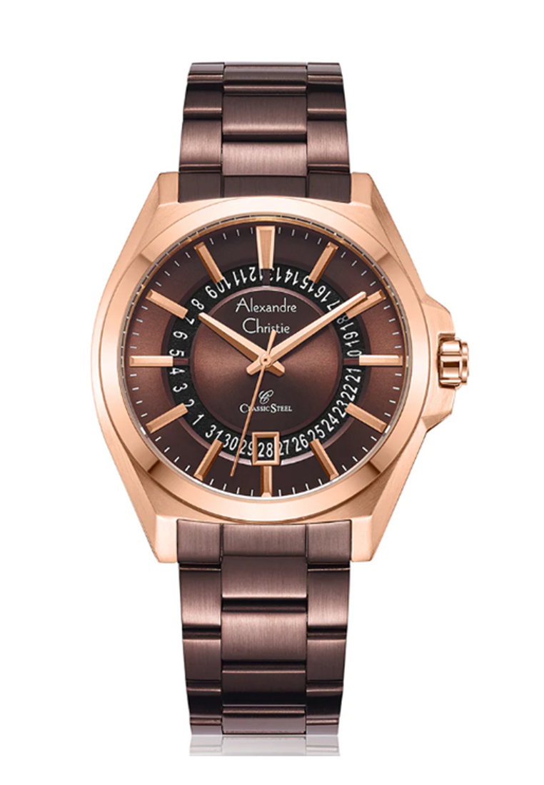 Alexandre Christie AC 8688 Rosegold Brown Man MDBROBO