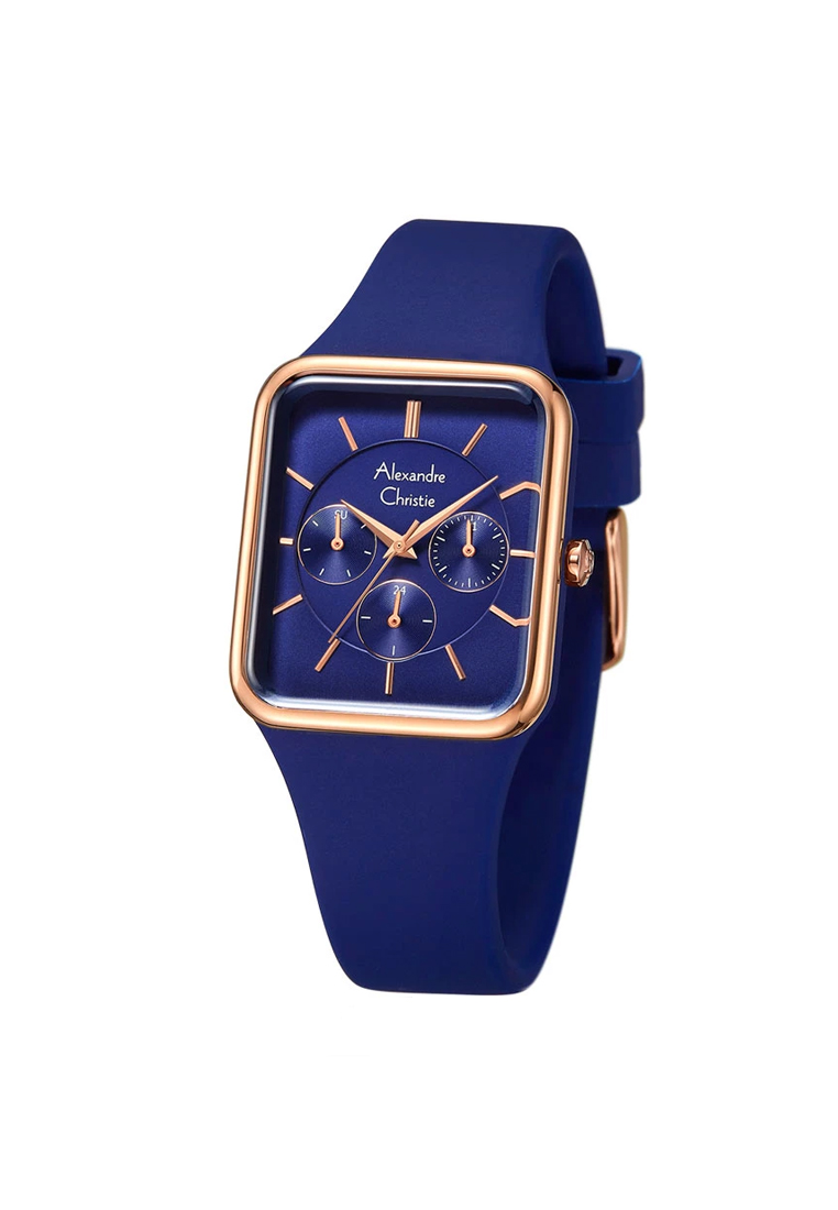 Alexandre Christie AC 2744 BFRRGBU Jam Tangan Wanita Rubber Strap