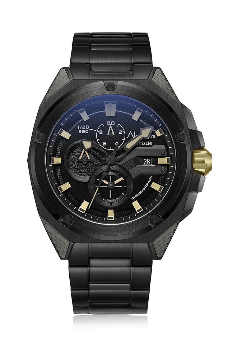 Alexandre Christie Jam Tangan Pria - Black Ivory - Stainless Steel - 6624 MCBEPBAIV