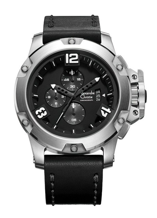 Alexandre Christie MenAC 6295 Black Leather
