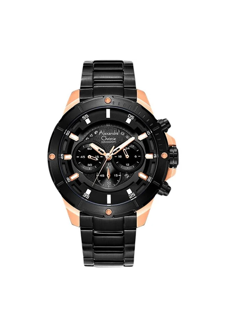 Alexandre Christie AC 6529 MCBBRBA Jam Tangan Pria Stainless Steel