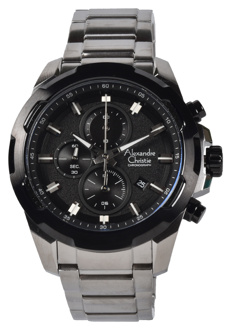 Alexandre Christie - Chronograph Watch - Silver - Stainless Steel Bracelet - 6523MCBTBBA