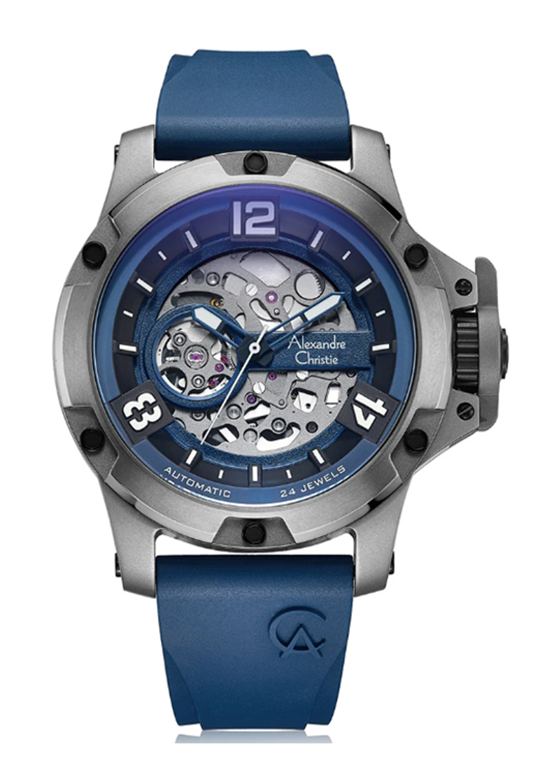 Alexandre Christie AC 6295 Blue Automatic Skeleton MTRTPBABU