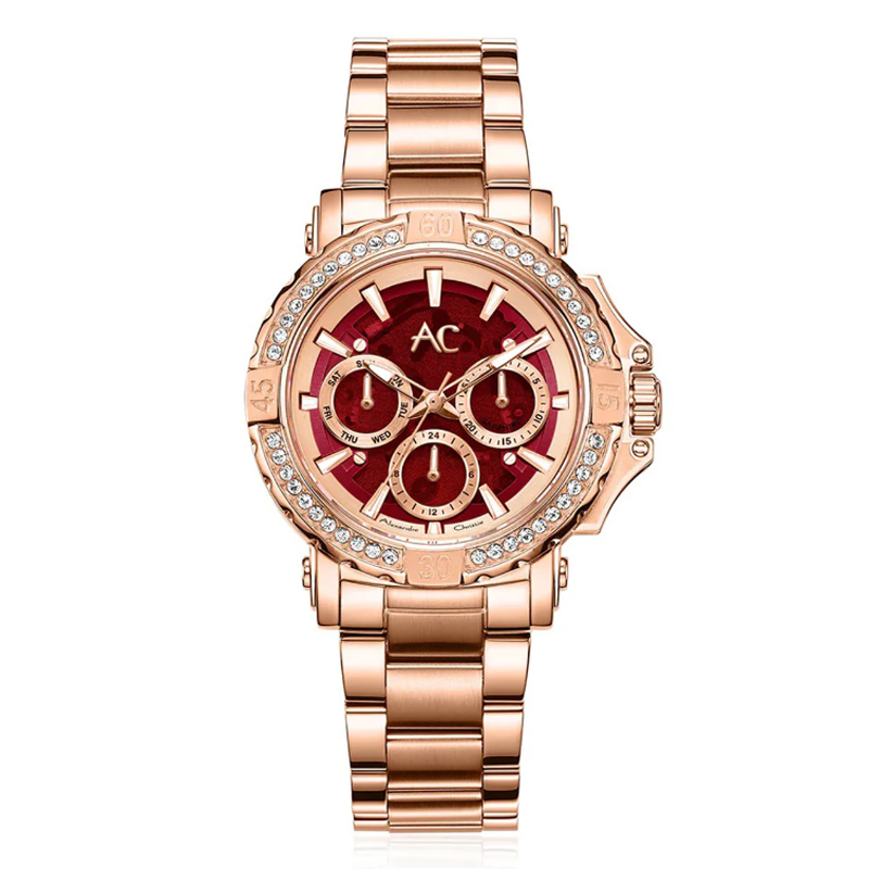 ALEXANDRE CHRISTIE AC 9205 ROSEGOLD RED DIAMOND RING LADY BFBRGREDR