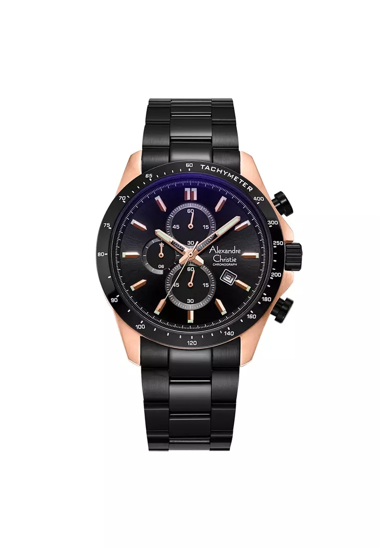Alexandre Christie Jam Tangan Pria Alexandre Christie Chronograph AC 6630 MC BBRBA Men Stainless Ste