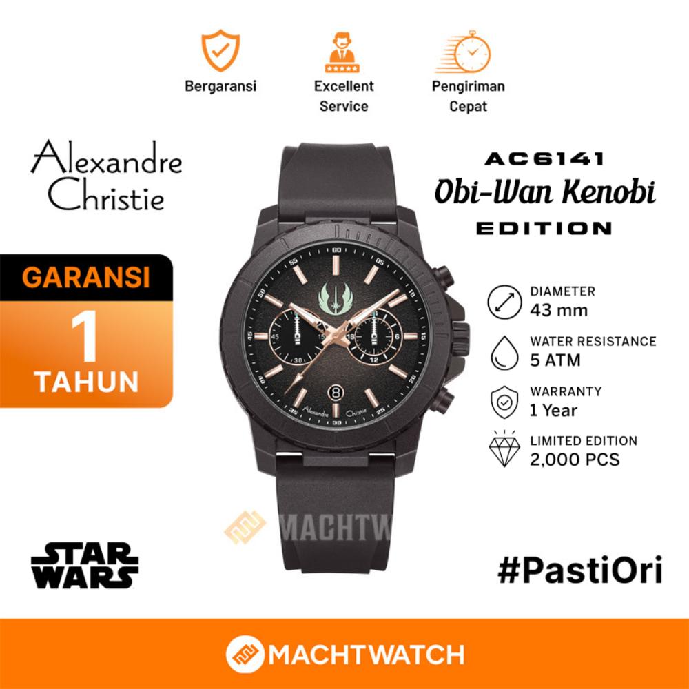 Alexandre Christie Jam Tangan Pria Alexandre Christie X Star Wars AC 6141 MC ROB-1 Obiwan Kenobi Edi