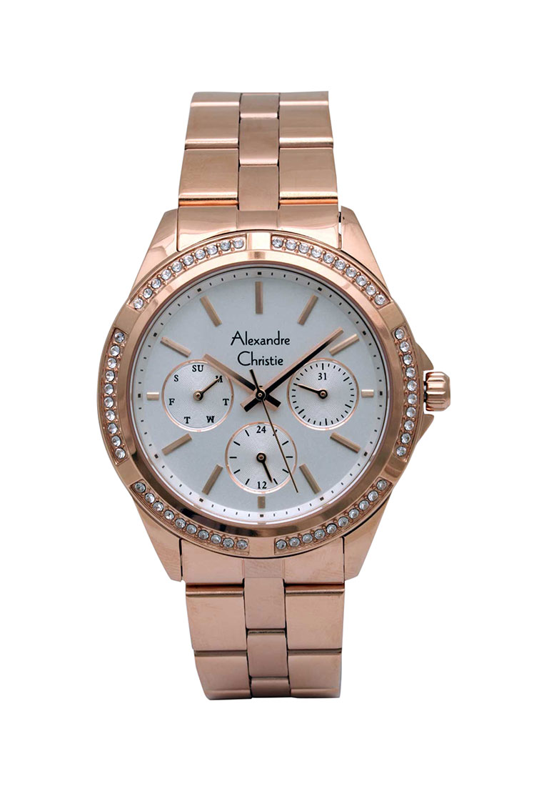 Alexandre Christie Jam Tangan Wanita - Rosegold White - Stainless Steel - 2947 BFBRGSL