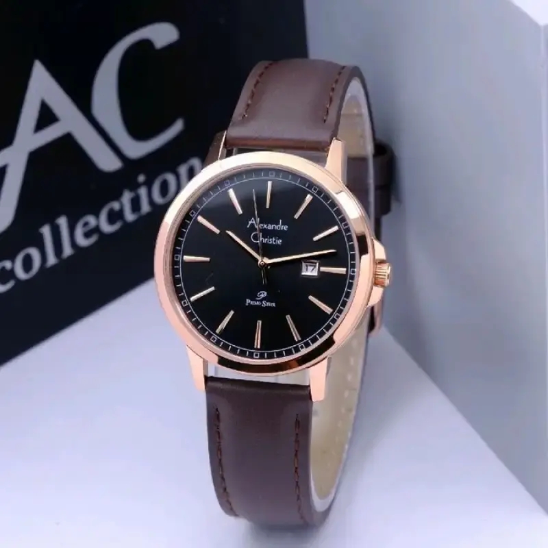 Alexandre Christie Jam Tangan Wanita Alexandre Christie AC 1014 LD LRGDG Women Leather Strap