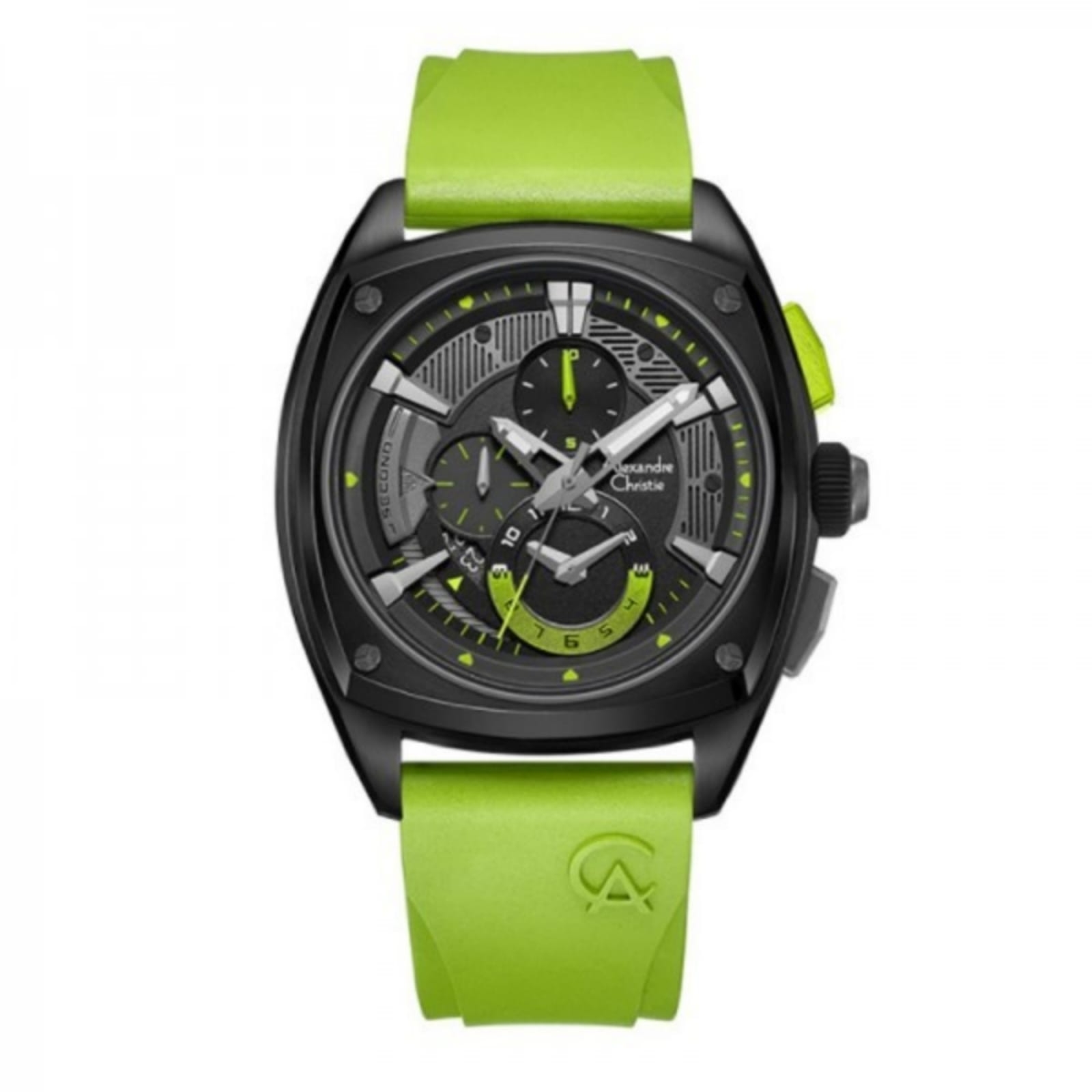 Alexandre Christie 6591 Karet Hijau Hitam Cowok