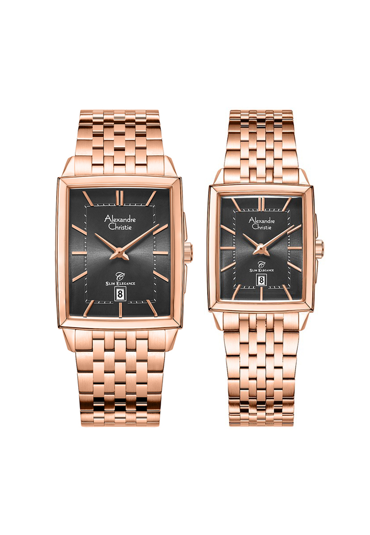 Alexandre Christie AC 8708 MDBRGBA & AC 8708 LDBRGBA Jam Tangan Couple