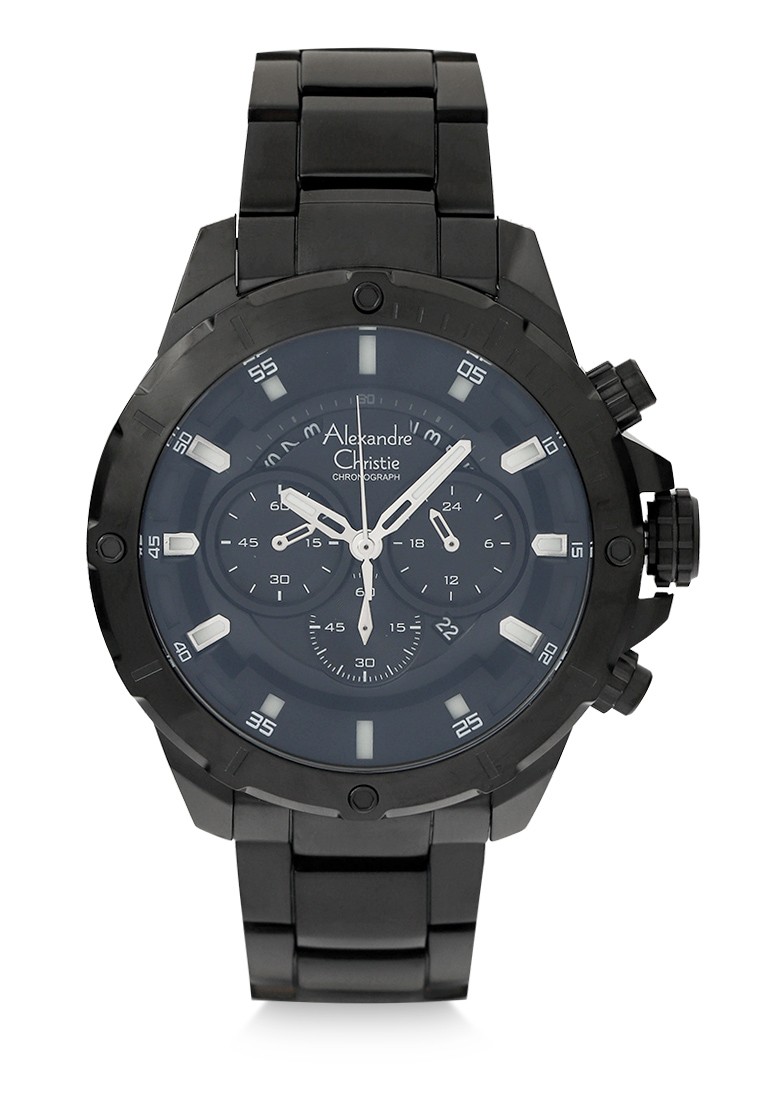 Alexandre Christie Jam Tangan Pria - Black - Stainless Steel - 6529 MCBIPBA